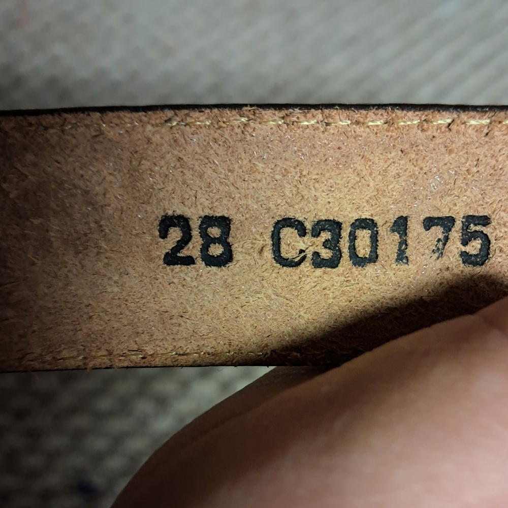 Justin Top Grain Leather Tooled Belt Size 28 NWOT Made in USA Western Floral - Picture 4 of 8